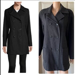 Anne Klein 💯% Wool Midweight Peacoat Sz 6